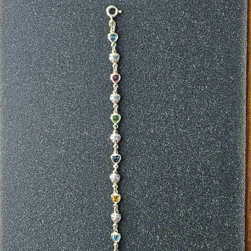 Heart-linked :Tennis Bracelet